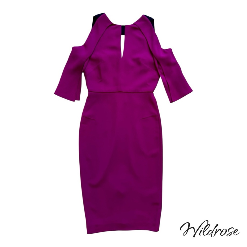 💗 Roland Mouret Sculpted Pink Cutout Dress | Size 6